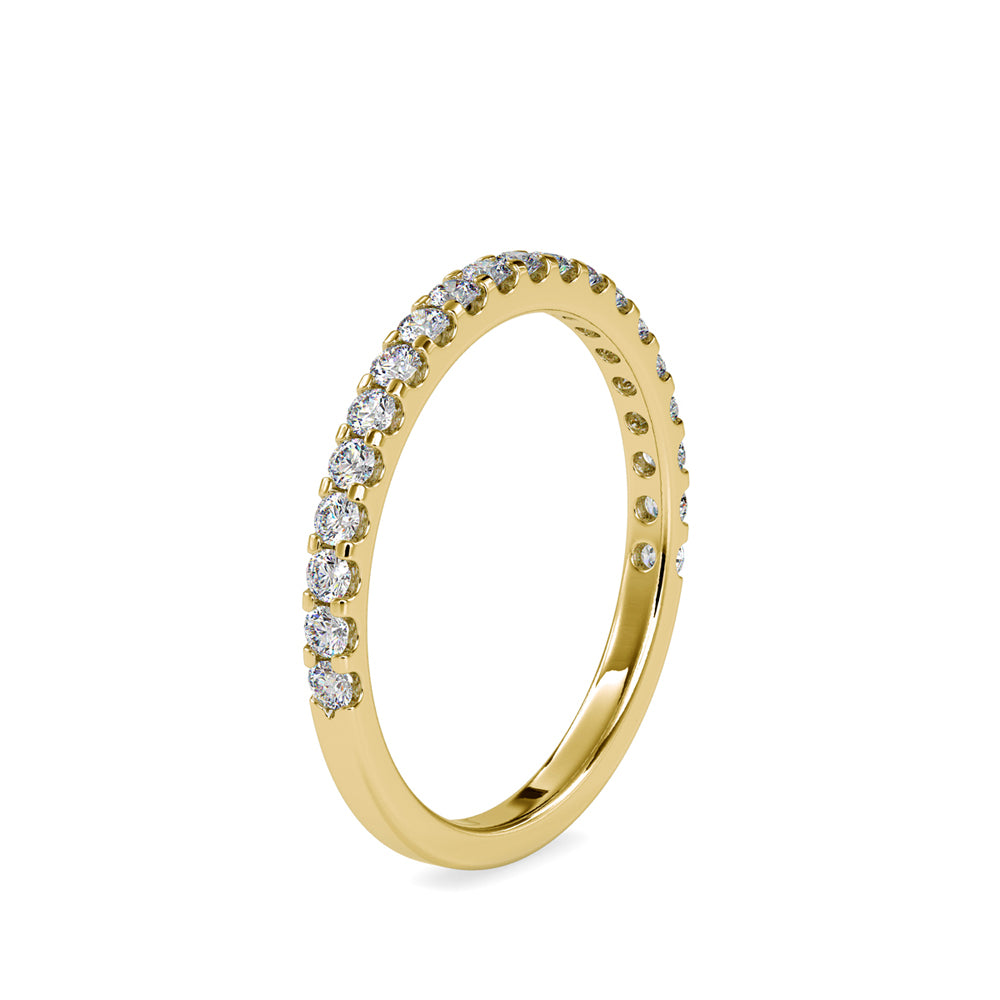 SKU: 0007 (10K) Diamond-Accent Wedding band in Rose Gold.