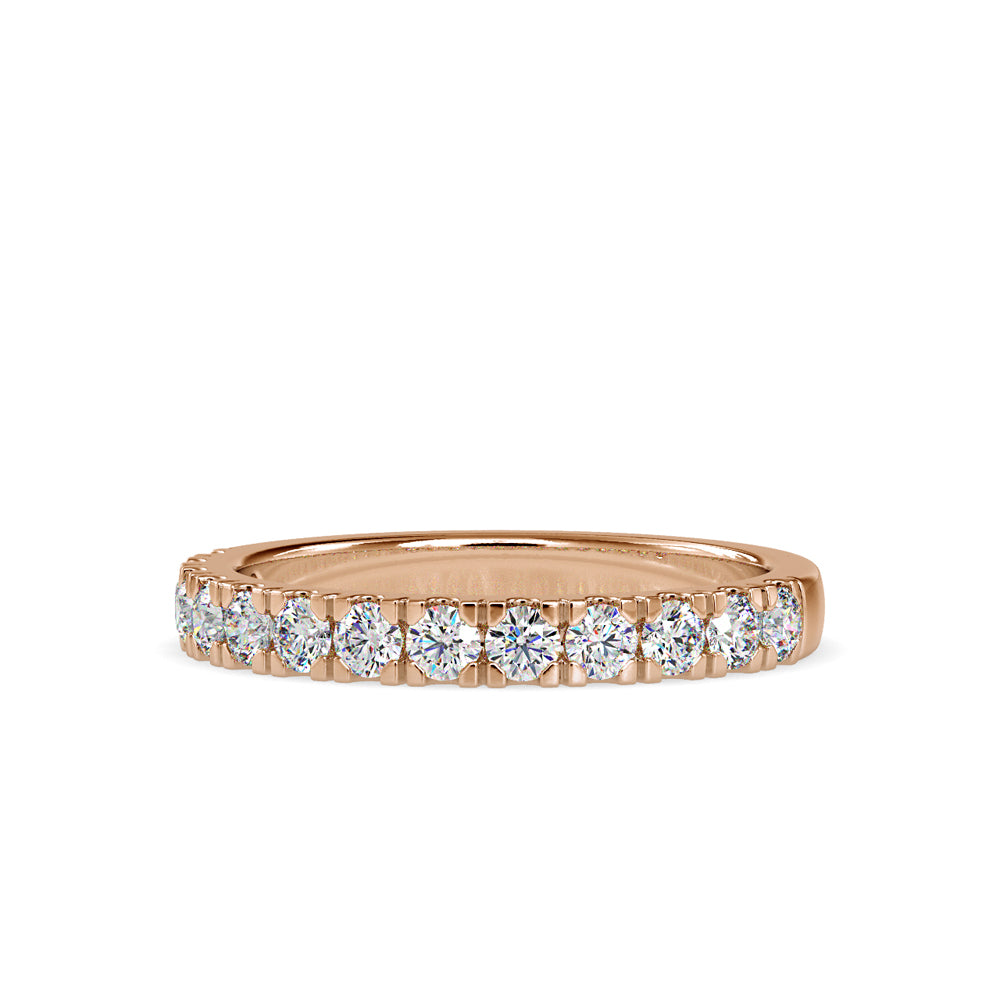SKU: 0008 (18K) Timeless Diamond Band in Rose Gold.