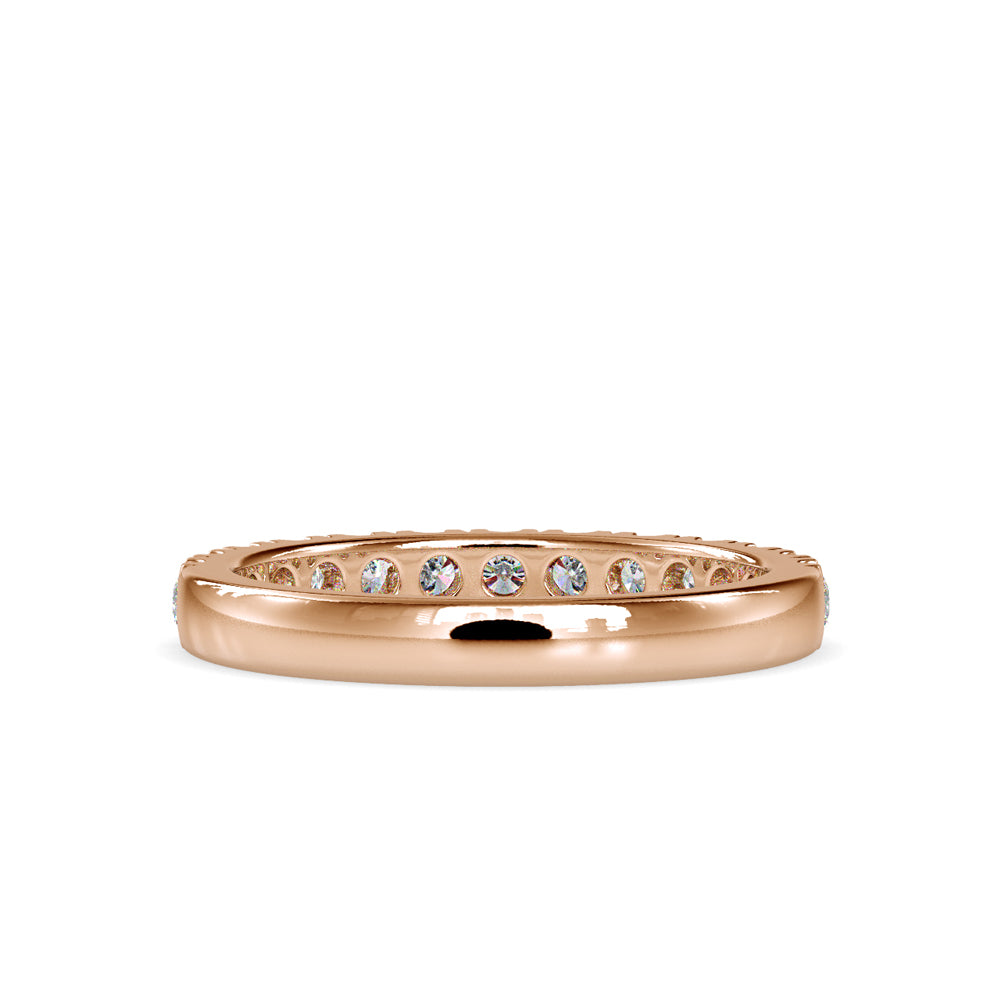 SKU: 0008 (14K) Timeless Diamond Band in Rose Gold.