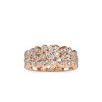 SKU: 0009 (22K) Cascading Diamond Ring in Rose Gold.