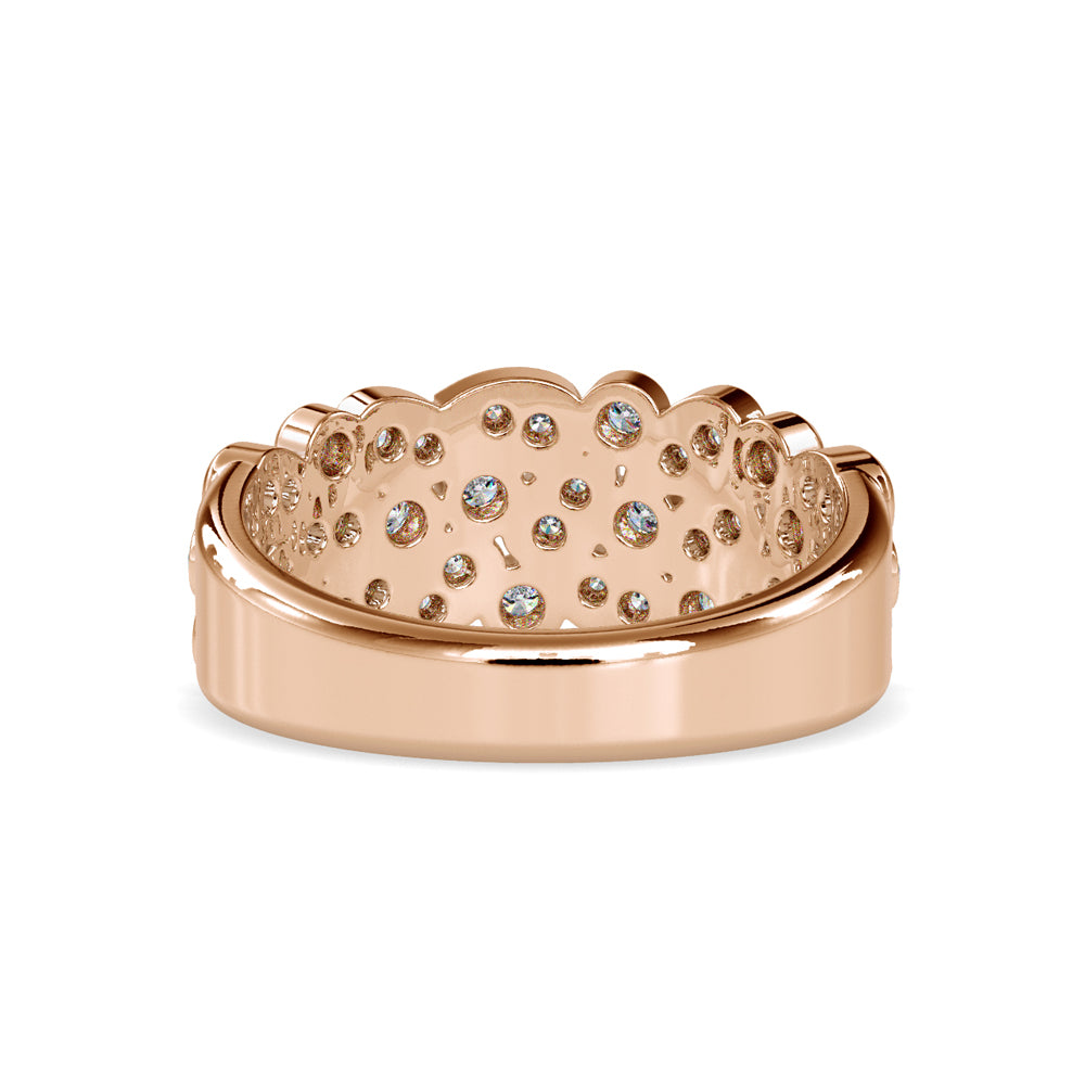 SKU: 0009 (22K) Cascading Diamond Ring in Rose Gold.