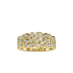 SKU: 0009 (14K) Cascading Diamond Ring in Rose Gold.