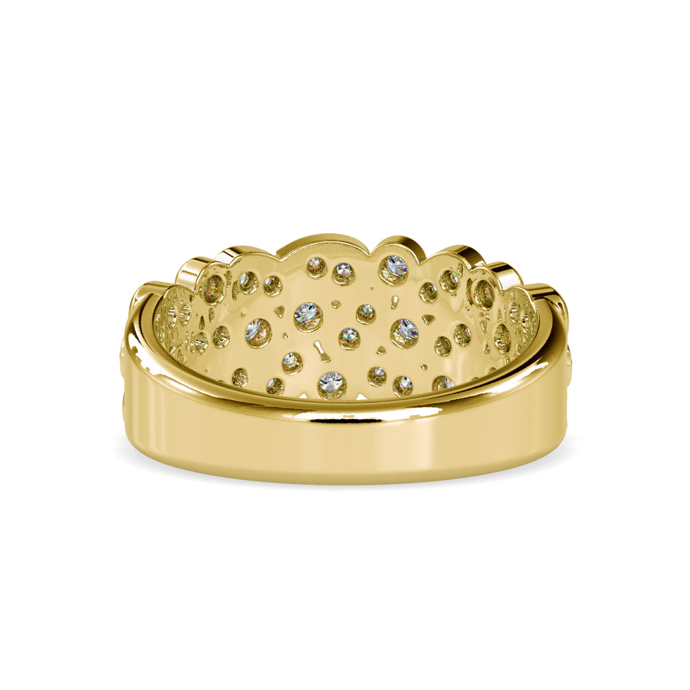 SKU: 0009 (14K) Cascading Diamond Ring in Rose Gold.