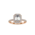 SKU: 0010 (22K) Emerald  Diamond Halo Engagment Ring .