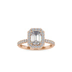 SKU: 0010 (10K) Emerald  Diamond Halo Engagment Ring .