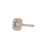 SKU: 0010 (10K) Emerald  Diamond Halo Engagment Ring .