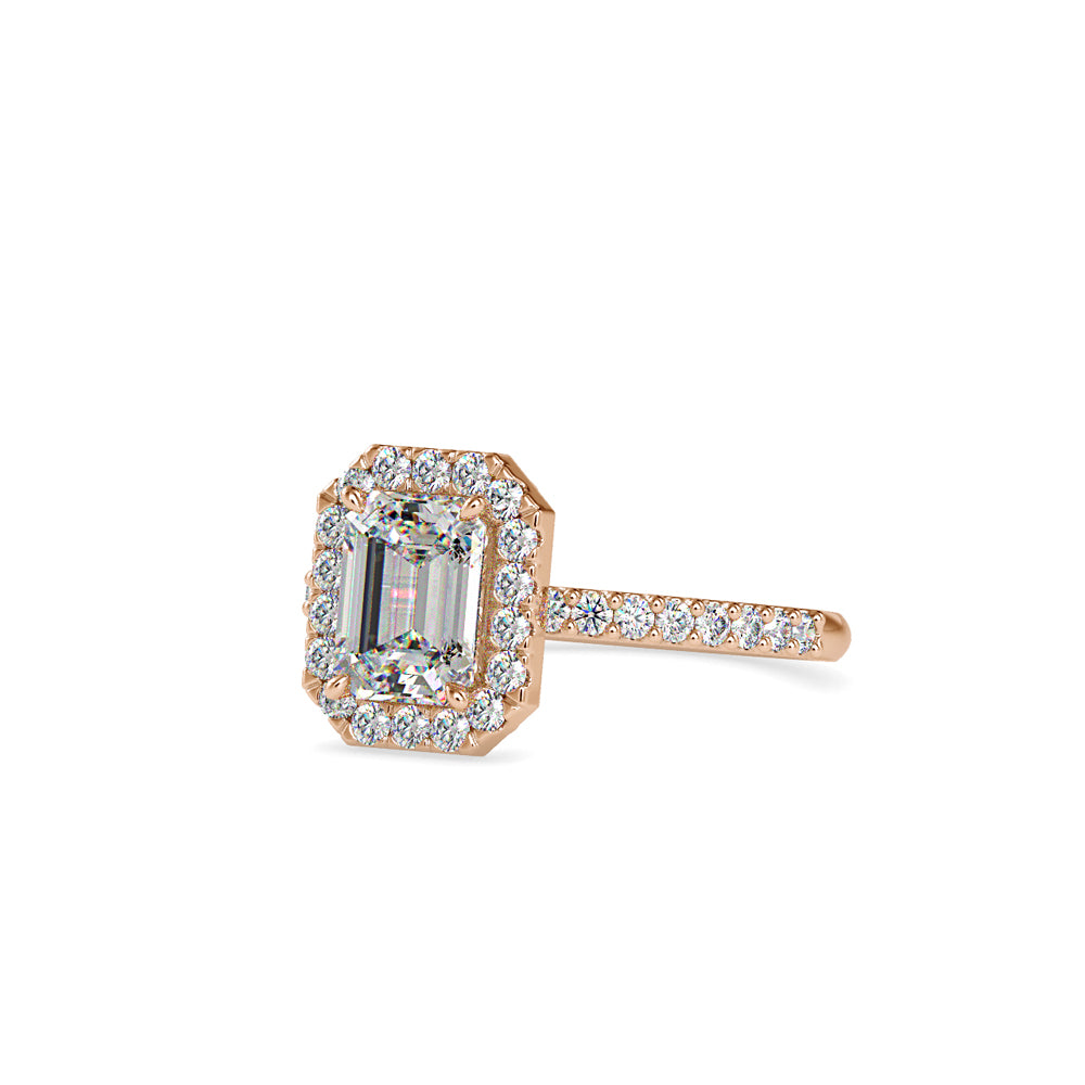 SKU: 0010 (22K) Emerald  Diamond Halo Engagment Ring .