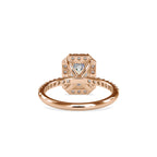 SKU: 0010 (14K) Emerald  Diamond Halo Engagment Ring .
