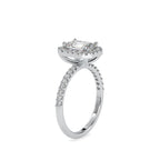 SKU: 0010 (22K) Emerald  Diamond Halo Engagment Ring .