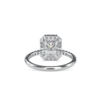 SKU: 0010 (18K) Emerald  Diamond Halo Engagment Ring .