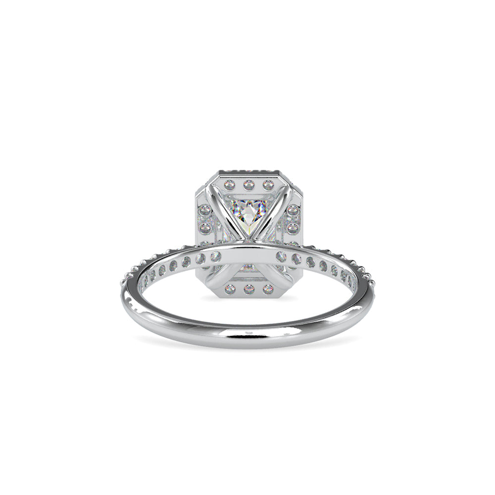 SKU: 0010 (22K) Emerald  Diamond Halo Engagment Ring .