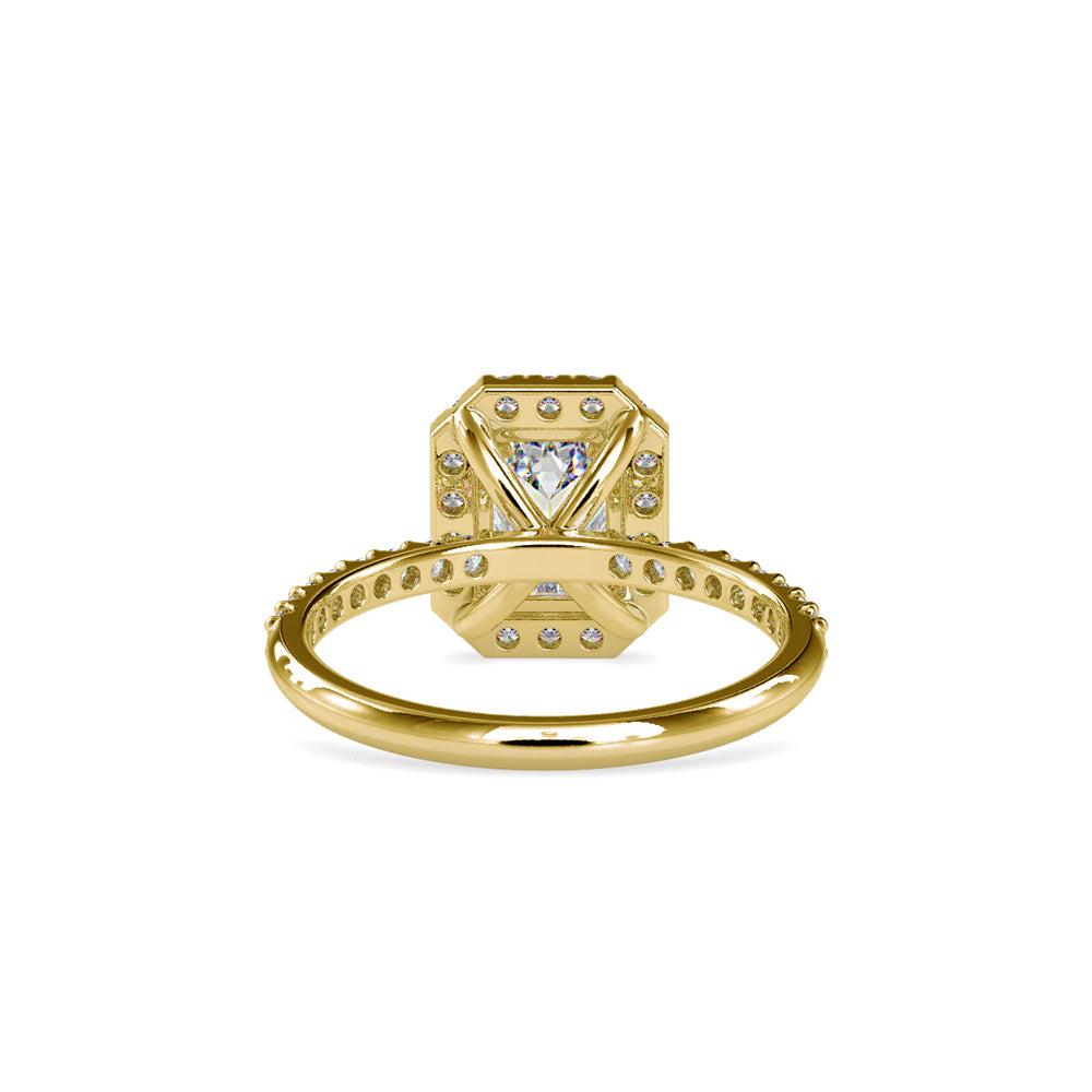 SKU: 0010 (18K) Emerald  Diamond Halo Engagment Ring .