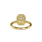 SKU: 0010 (10K) Emerald  Diamond Halo Engagment Ring .