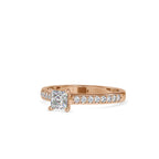 SKU: 0011 (22K) Princess Diamond Split Shank Engagment Ring in Rose Gold.
