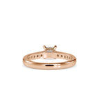 SKU: 0011 (18K) Princess Diamond Split Shank Engagment Ring in Rose Gold.