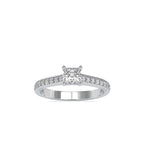 SKU: 0011 (18K) Princess Diamond Split Shank Engagment Ring in Rose Gold.