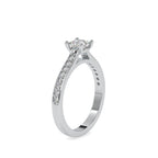 SKU: 0011 (18K) Princess Diamond Split Shank Engagment Ring in Rose Gold.