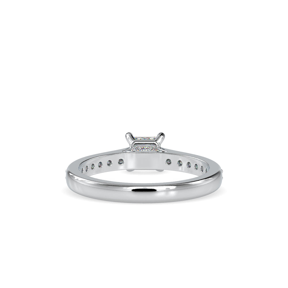 SKU: 0011 (22K) Princess Diamond Split Shank Engagment Ring in Rose Gold.