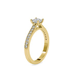 SKU: 0011 (10K) Princess Diamond Split Shank Engagment Ring in Rose Gold.