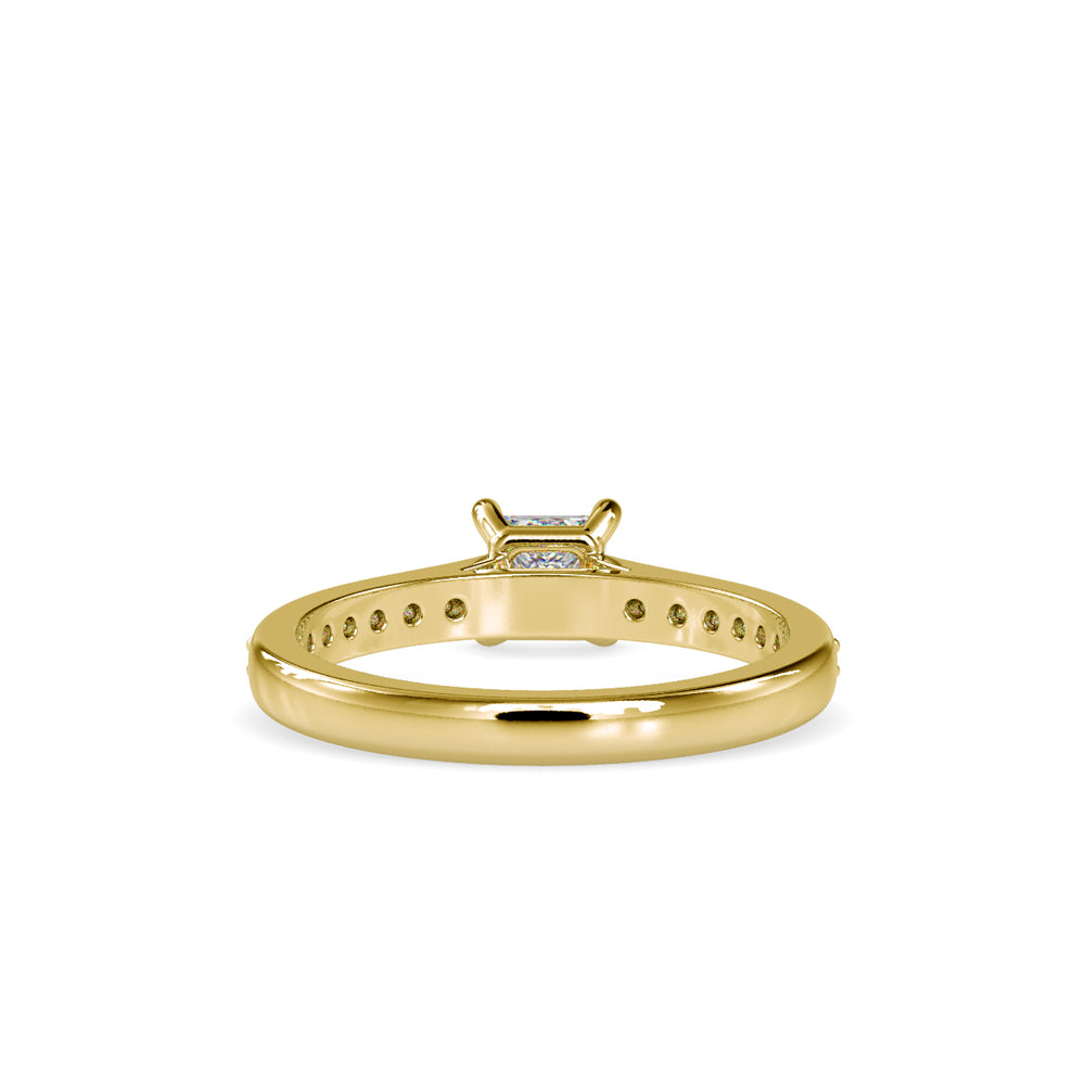 SKU: 0011 (18K) Princess Diamond Split Shank Engagment Ring in Rose Gold.