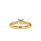 SKU: 0011 (10K) Princess Diamond Split Shank Engagment Ring in Rose Gold.
