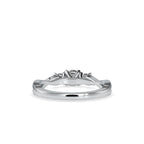 SKU: 0012 (14K) Three Stone Twisted Engagment Ring in Rose Gold.