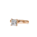 SKU: 0013 (22K) Princess Diamond  Engagment Ring in Rose Gold.
