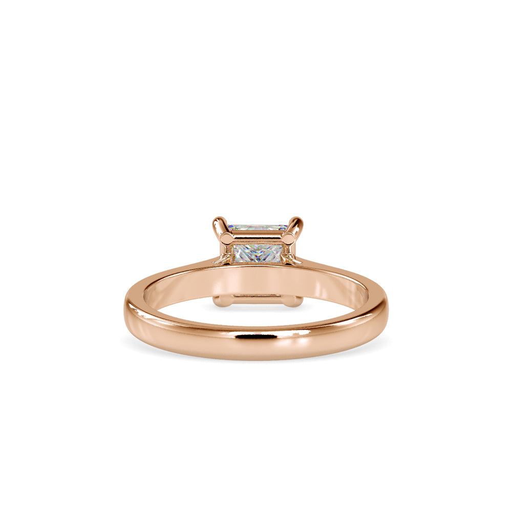 SKU: 0013 (10K) Princess Diamond  Engagment Ring in Rose Gold.