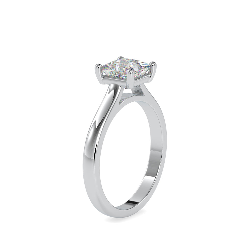 SKU: 0013 (14K) Princess Diamond  Engagment Ring in Rose Gold.