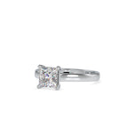SKU: 0013 (18K) Princess Diamond  Engagment Ring in Rose Gold.