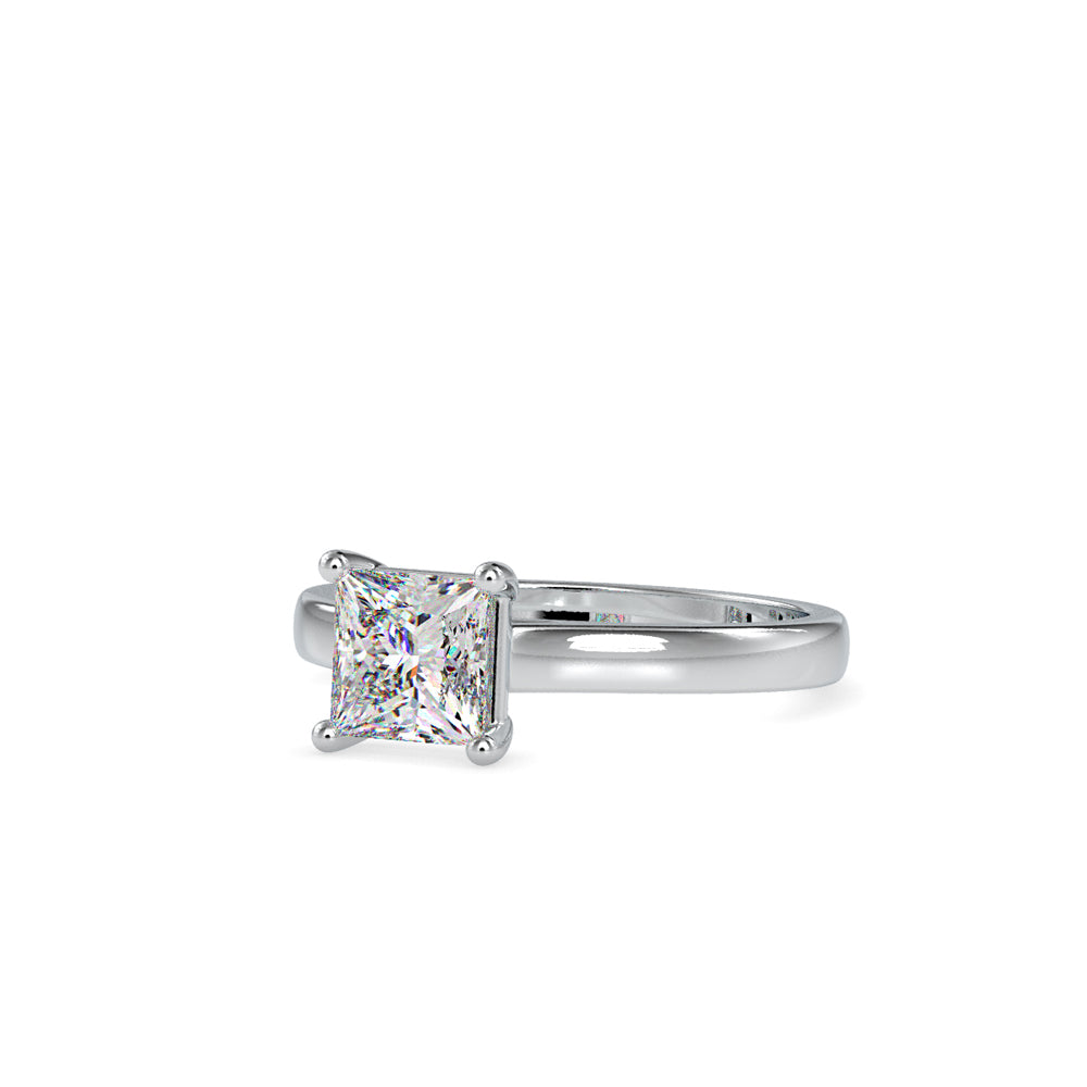 SKU: 0013 (18K) Princess Diamond  Engagment Ring in Rose Gold.