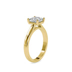 SKU: 0013 (14K) Princess Diamond  Engagment Ring in Rose Gold.