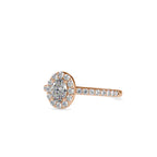 SKU: 0014 (22K) Oval Halo Engagment  Ring in Rose Gold.