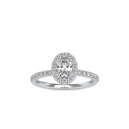 SKU: 0014 (10K) Oval Halo Engagment  Ring in Rose Gold.