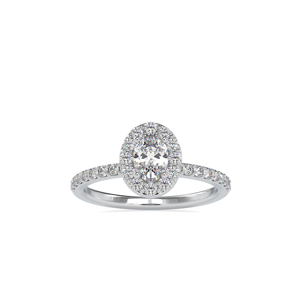 SKU: 0014 (22K) Oval Halo Engagment  Ring in Rose Gold.