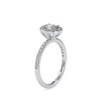 SKU: 0014 (10K) Oval Halo Engagment  Ring in Rose Gold.