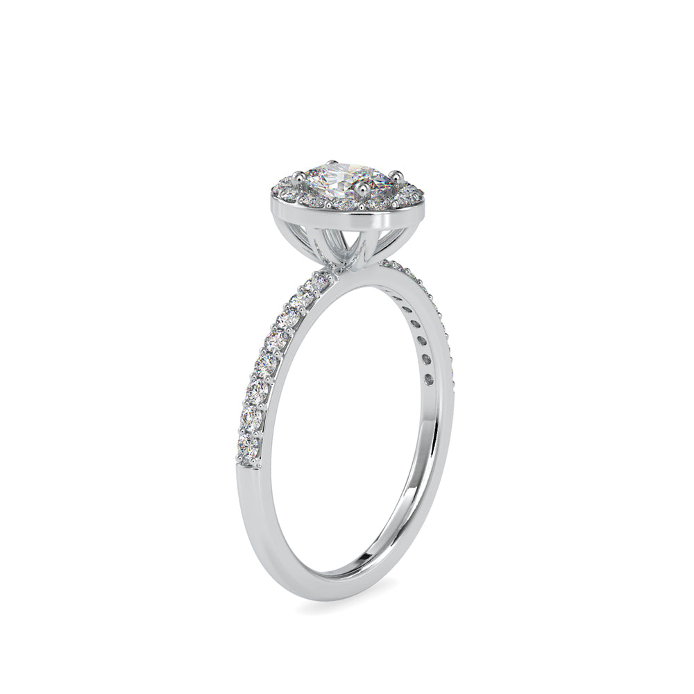 SKU: 0014 (10K) Oval Halo Engagment  Ring in Rose Gold.