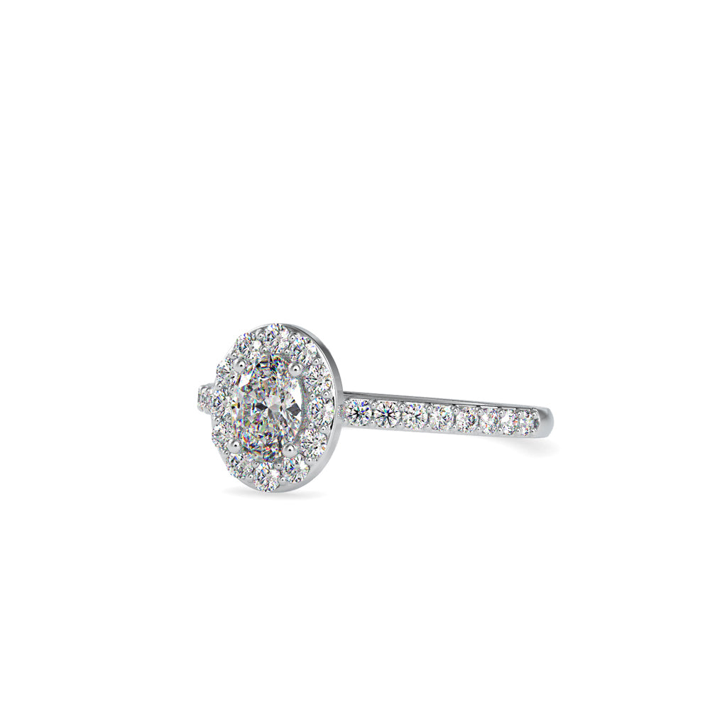 SKU: 0014 (22K) Oval Halo Engagment  Ring in Rose Gold.