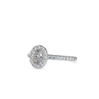 SKU: 0014 (18K) Oval Halo Engagment  Ring in Rose Gold.