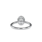 SKU: 0014 (14K) Oval Halo Engagment  Ring in Rose Gold.