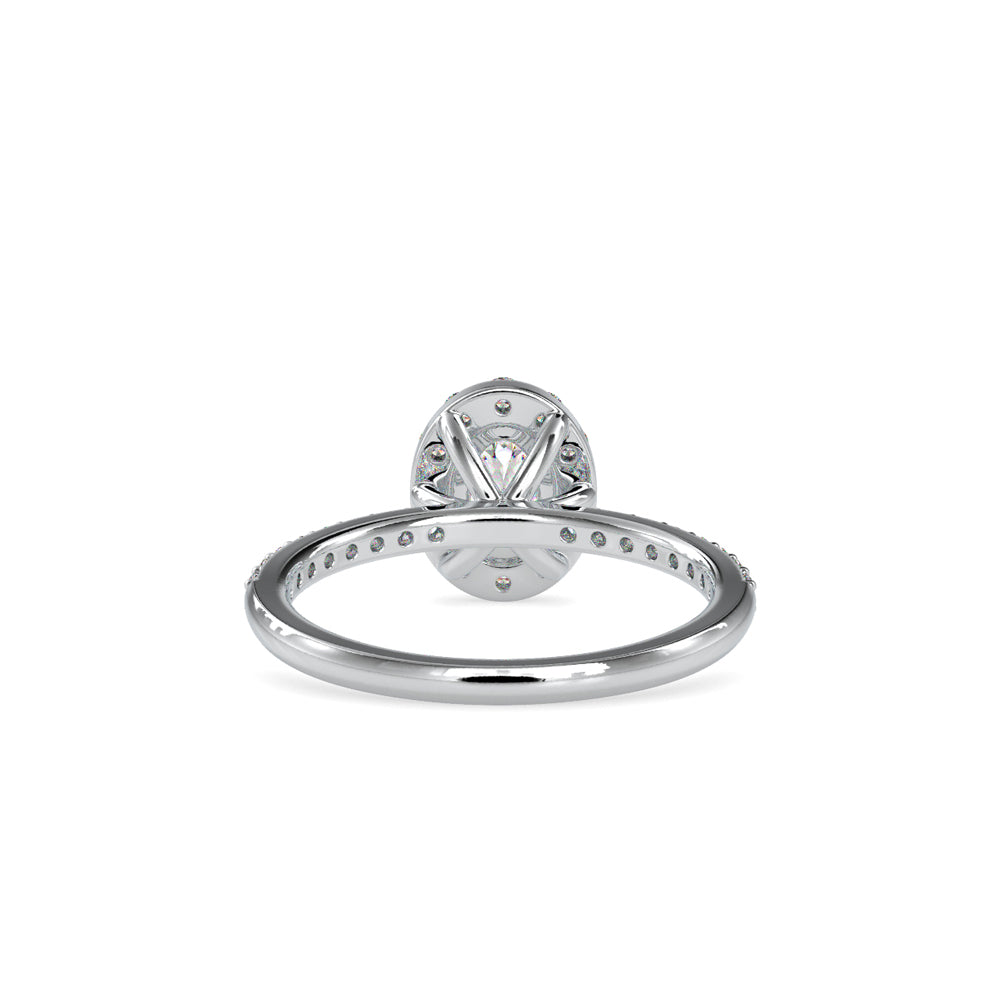 SKU: 0014 (10K) Oval Halo Engagment  Ring in Rose Gold.
