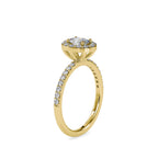SKU: 0014 (22K) Oval Halo Engagment  Ring in Rose Gold.