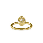 SKU: 0014 (10K) Oval Halo Engagment  Ring in Rose Gold.
