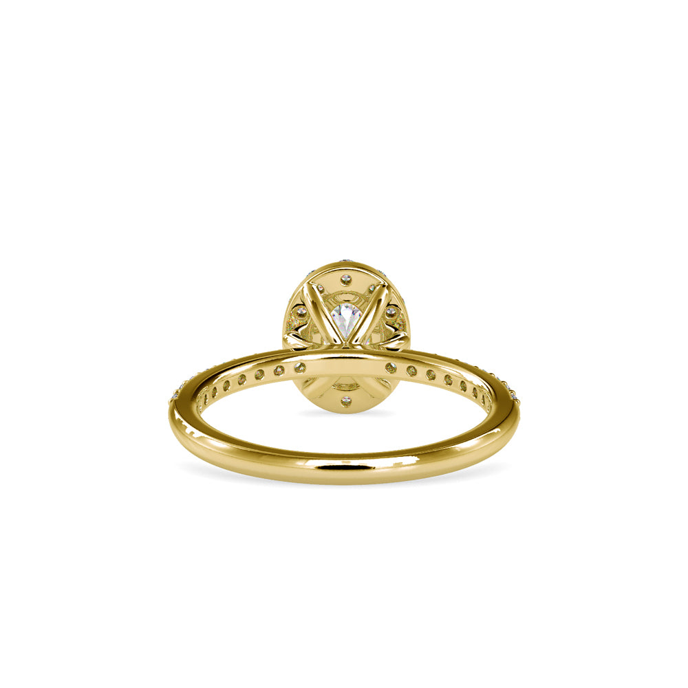 SKU: 0014 (22K) Oval Halo Engagment  Ring in Rose Gold.