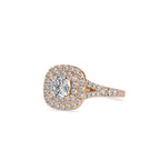 SKU: 0015 (10K) Double Halo Engagment Ring in Rose Gold.