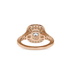 SKU: 0015 (22K) Double Halo Engagment Ring in Rose Gold.