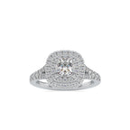 SKU: 0015 (22K) Double Halo Engagment Ring in Rose Gold.