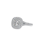 SKU: 0015 (22K) Double Halo Engagment Ring in Rose Gold.