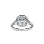 SKU: 0015 (10K) Double Halo Engagment Ring in Rose Gold.