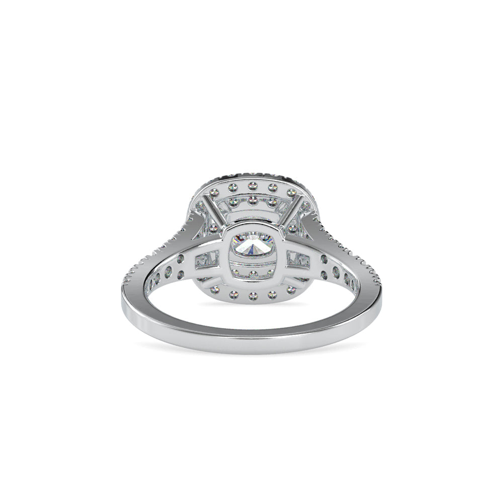 SKU: 0015 (10K) Double Halo Engagment Ring in Rose Gold.